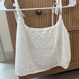 Old Navy White Eyelet Women's Crop Top